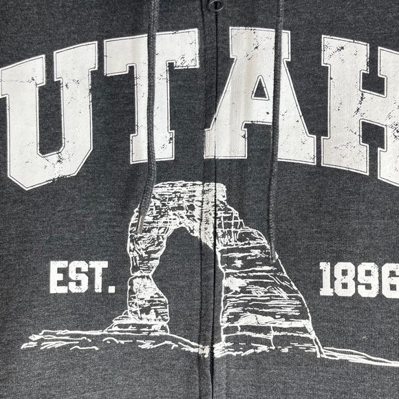 Utah Delicate Arch Moab Heavy XL Full Zippered Hoodie Sweatshirt Unisex - Picture 3 of 6